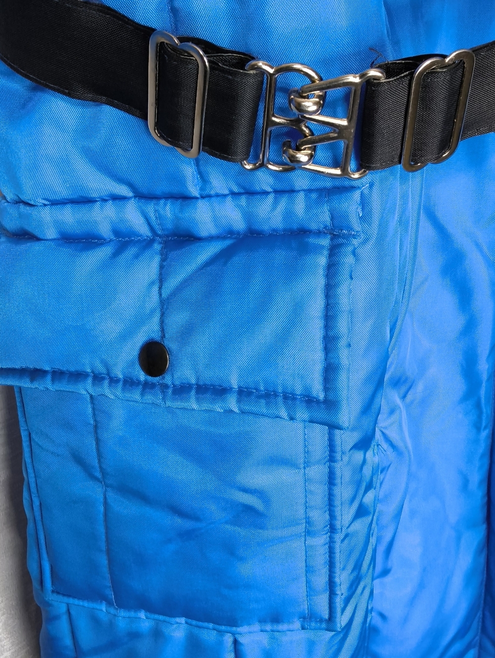 Vintage Snowmobile Suit JC Penny Blue Nylon Men’s Size Small Retro Winter Gear - Picture 5 of 12